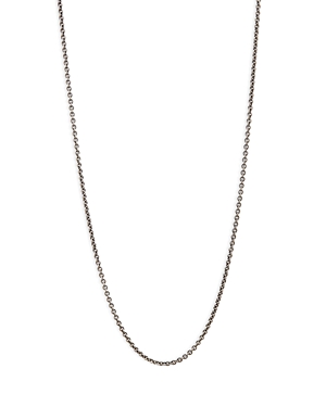 Shop John Varvatos Men's Sterling Silver Artisan Cable Link Skull Clasp Chain Necklace, 24
