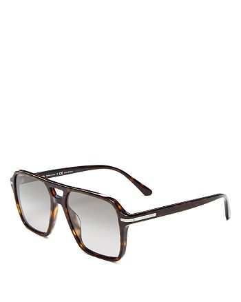 Prada Polarized Brow Bar Flat Top Sunglasses, 55mm | Bloomingdale's