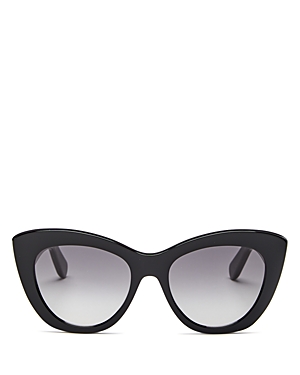 Ferragamo Women's Cat Eye Sunglasses, 53mm In Black/gray