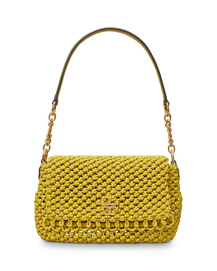 Tory Burch Kira Small Woven Leather Shoulder Bag | Bloomingdale's