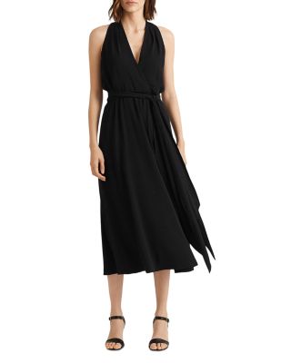 ralph lauren black midi dress