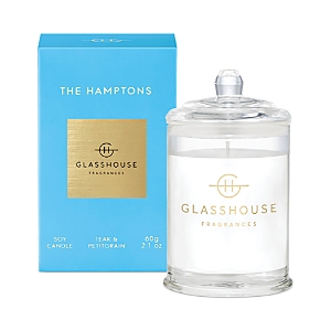 Shop Glasshouse Fragrances The Hamptons 2.1 oz Triple Scented Candle In Blue