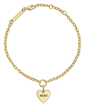 Zoë Chicco 14k Yellow Gold Feel The Love Xoxo Heart Charm Bracelet
