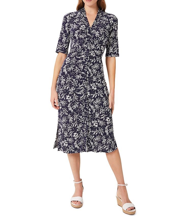 HOBBS LONDON Hatty Foliage Print Dress Bloomingdale's