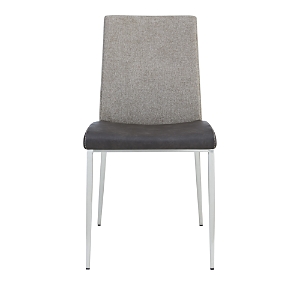 Euro Style Rasmus Side Chair, Set Of 2 In Dark Gray Leatherette