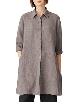 Eileen Fisher Petites - Linen High Slit Shirt