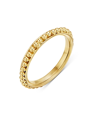 Shop Temple St Clair 18k Yellow Gold Classic Sassini Beaded Band