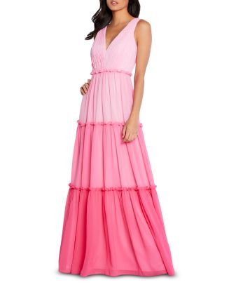 Aidan by Aidan Mattox Color Block Tiered Gown | Bloomingdale's