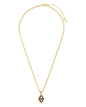 Shop Sterling Forever Nerezza Pendant Necklace, 18 In Black/gold