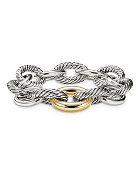 David Yurman - Sterling Silver & 18K Yellow Gold Chain Bracelet