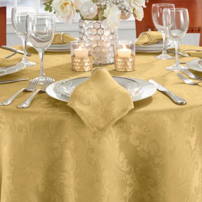 Caiden Elegance Damask Oval Tablecloth, 60" x 84" 