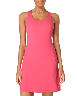 Sweaty Betty Power Workout Mini Dress W/ Pockets In Dahlia Pink
