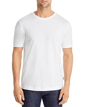 Shop Hugo Boss Thompson 02 Cotton Solid Tee In White