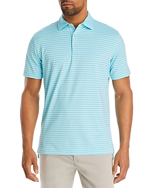 Peter Millar Drum Performance Jersey Polo In Willow Mist