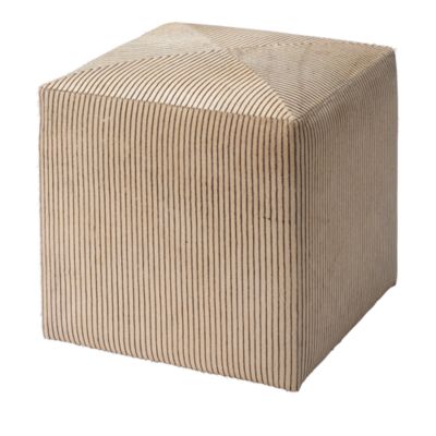 Jamie Young Pinstriped Cube Ottoman
