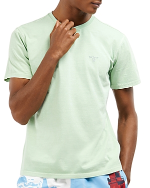 Barbour Garment Dyed Tee In Dusty Mint