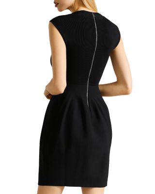 ted baker black dress with white bow