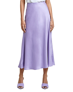 L Agence Clarisa Bias-cut A-line Maxi Skirt In Lavender