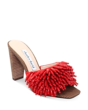 Charles David Women's Hottie Block Heel Sandals In Red Glow