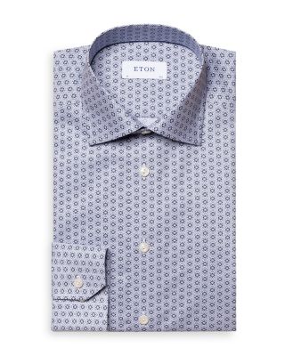 Eton Contemporary Fit Geometric Print Shirt