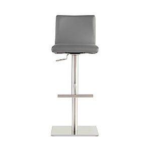 Euro Style Scott Adjustable Bar/counter Stool In Grey