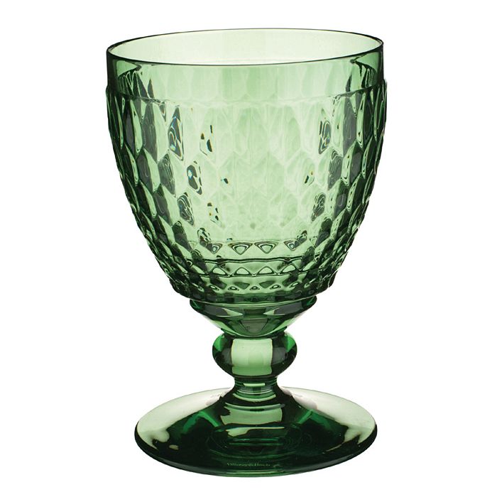 Villeroy & Boch Ston Tinted Crystal-glass Goblet 14.4cm In Green
