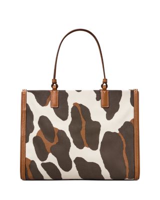 ★ TORY BURCH ★ ELLA LEOPARD CANVAS TOTE トートバッグ Ella Leopard Canvas Small Tote : Women's Designer Tote Bags