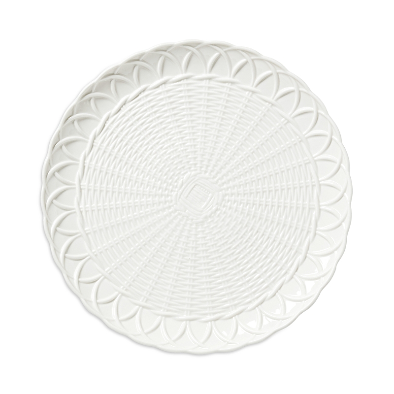 Lenox Wicker Creek Round Platter In White