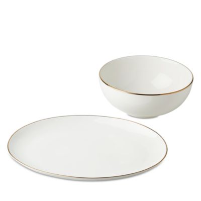 Trianna White 2-Piece Platter and Serving Bowl Set