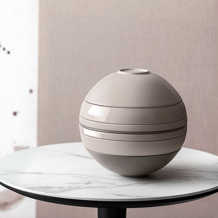 Villeroy & Boch La Boule Stackable Dinnerware Set, Service For 2 In Beige