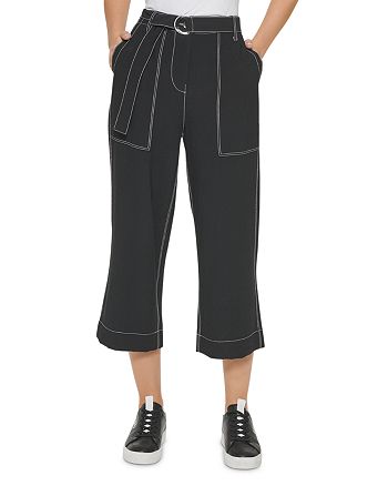 dkny cropped wide leg pants