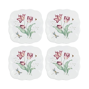 Lenox Butterfly Meadow Square Accent Plates, Set of 4