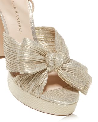 Women's Natalia Pleated Platform High Block Heel Sandals