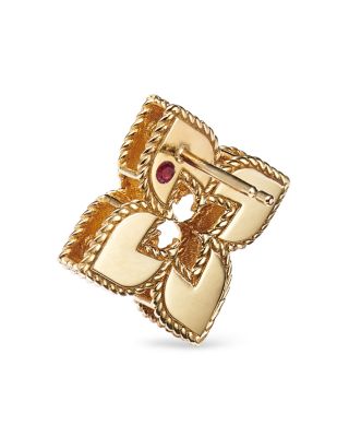 18K Yellow Gold Venetian Princess Diamond Stud Earrings