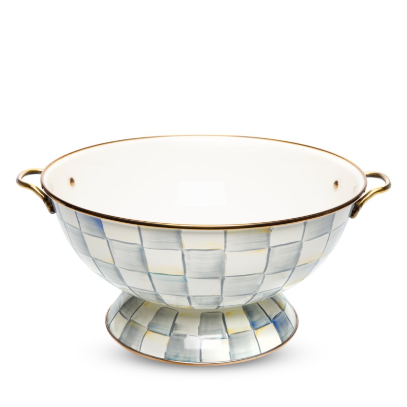 Mackenzie-childs Sterling Check Enamel Everything Bowl