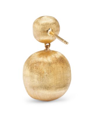 18K Yellow Gold Bead Drop Earrings