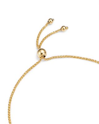 Double Link Bolo Bracelet in 14K Yellow Gold 