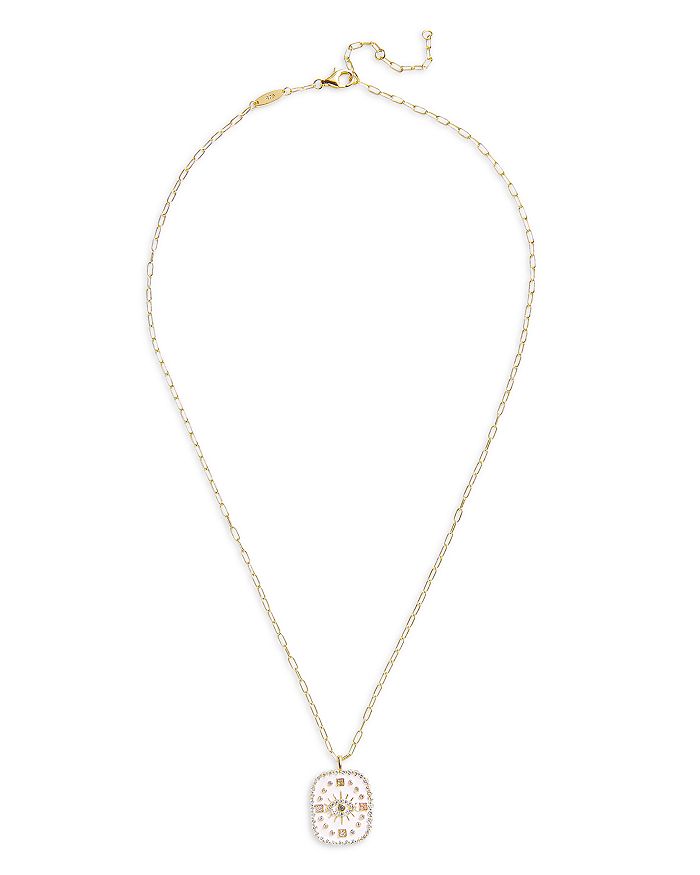 BAUBLEBAR Nazar Pave Evil Eye Pendant Necklace in 18K Gold Plated Sterling Silver 17 19 Bloomingdale s