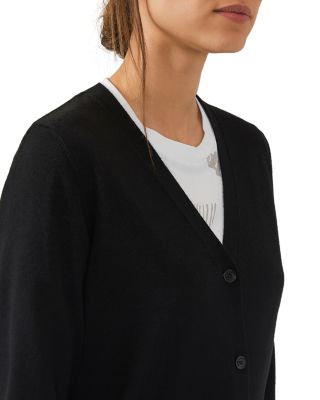 Merino Wool V Neck Cardigan
