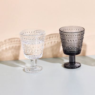 Kastehelmi Dark Grey Universal Glass, Set of 2
