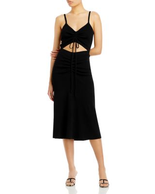 lucy paris cutout midi knit dress