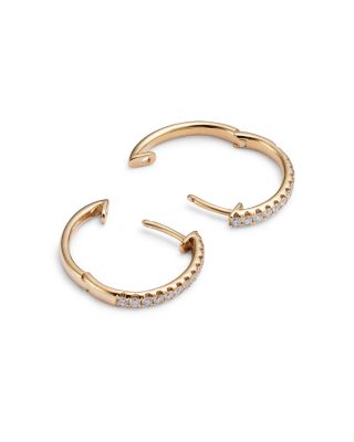 Diamond Hoop Earrings in 14K Yellow Gold, 0.40 tcw  