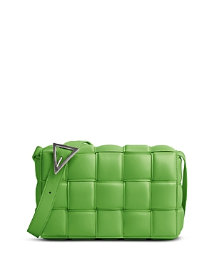 Bottega Veneta Padded Cassette Bag In Acid Green/silver