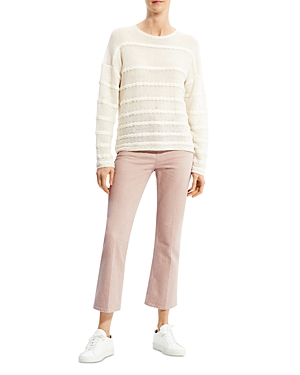 Theory Textured Cable Stripe Sweater