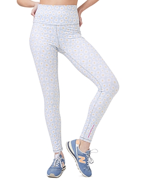 TEREZ DUSTY BLUE DAISY LEGGINGS