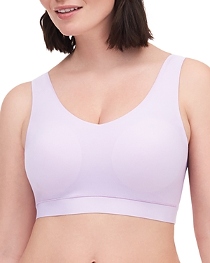 Shop Chantelle Soft Stretch Wireless Padded V-neck Bra In Lavender Frost