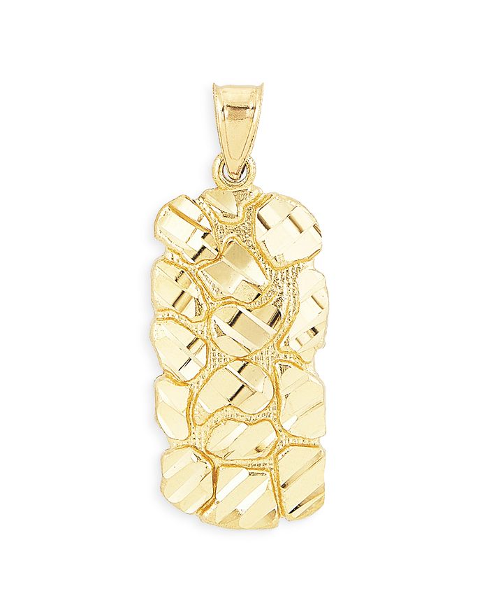 Bloomingdale's - Men's Nugget Dog Tag Pendant in 14K Yellow Gold