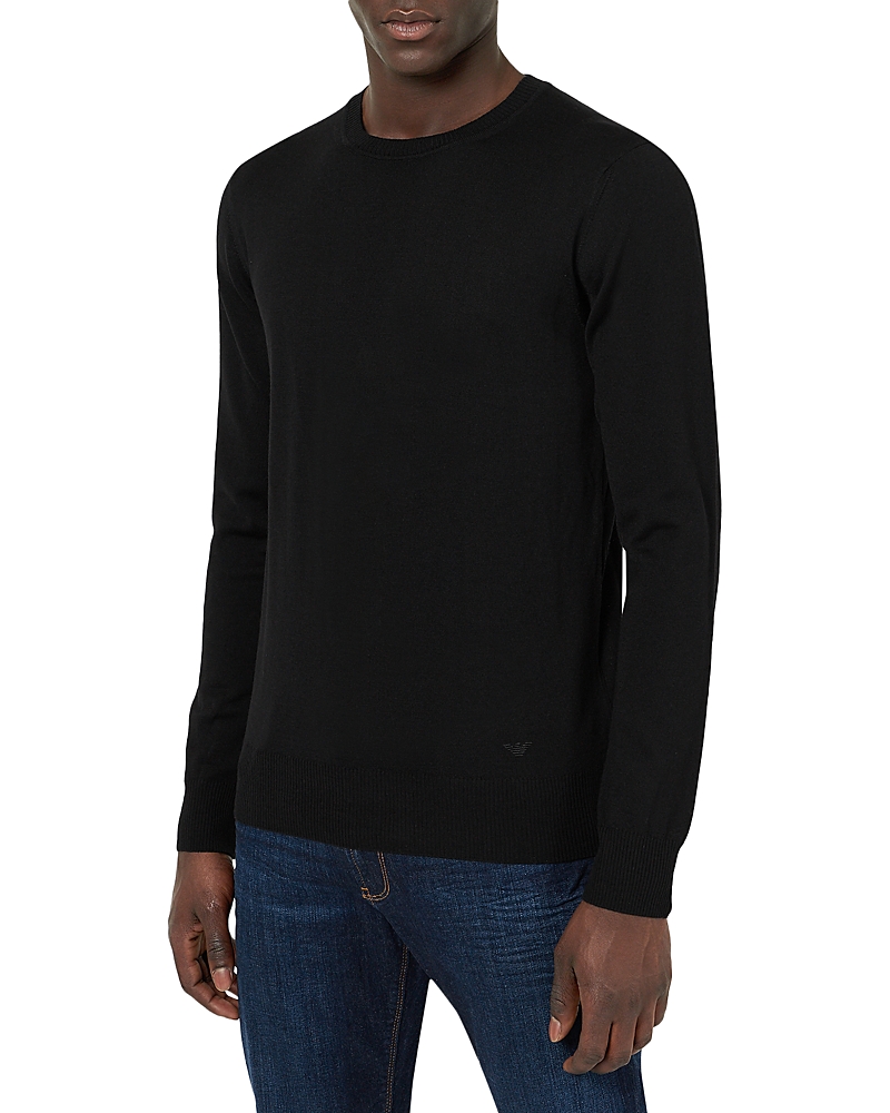 ARMANI COLLEZIONI ARMANI WOOL SOLID SLIM FIT CREWNECK SWEATER