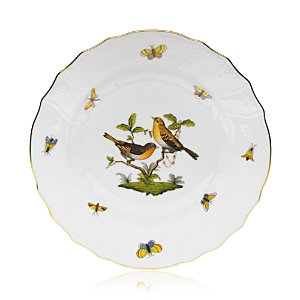 Herend Rothschild Bird Dinner Plate In White