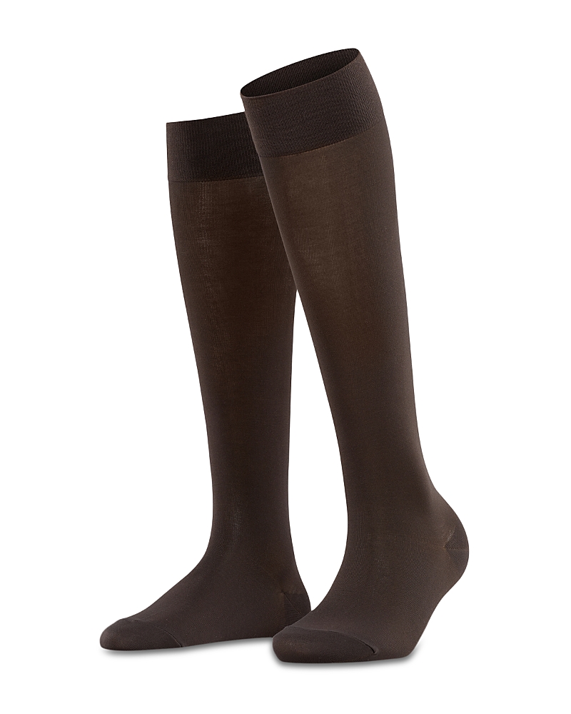 Falke Touch Knee High Socks In Dark Brown